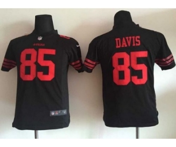 Nike Youth New 49ers #85 Vernon Davis Black Alternate Stitched jerseys