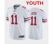 Youth Nike 49ers 11 Brandon Aiyuk White 2020 NFL Draft First Round Pick Vapor Untouchable Limited Jersey