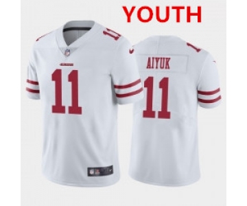 Youth Nike 49ers 11 Brandon Aiyuk White 2020 NFL Draft First Round Pick Vapor Untouchable Limited Jersey