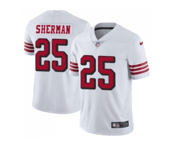 Youth Nike San Francisco 49ers #25 Richard Sherman White Rush Stitched NFL Vapor Untouchable Limited Jersey