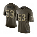 Youth Nike San Francisco 49ers #53 NaVorro Bowman Limited Green Salute to Service NFL Jersey