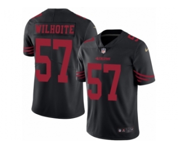 Youth Nike San Francisco 49ers #57 Michael Wilhoite Limited Black Rush NFL Jersey