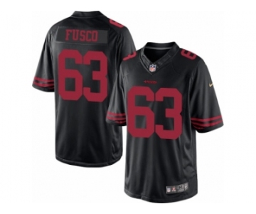 Youth Nike San Francisco 49ers #63 Brandon Fusco Limited Black NFL Jersey