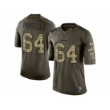 Youth Nike San Francisco 49ers #64 Mike Purcell Limited Green Salute to Service NFL Jersey