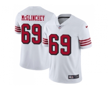 Youth Nike San Francisco 49ers #69 Mike McGlinchey White Rush Stitched NFL Vapor Untouchable Limited Jersey