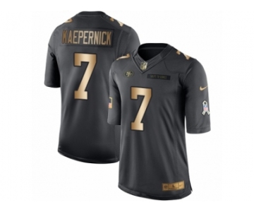 Youth Nike San Francisco 49ers #7 Colin Kaepernick Limited Black Gold Salute to Service NFL Jersey