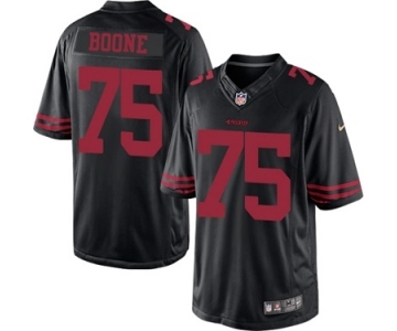 Youth Nike San Francisco 49ers #75 Alex Boone Black NFL Jersey