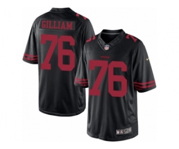 Youth Nike San Francisco 49ers #76 Garry Gilliam Limited Black NFL Jersey