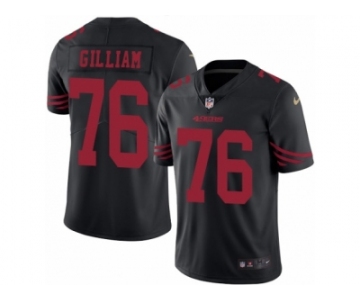 Youth Nike San Francisco 49ers #76 Garry Gilliam Limited Black Rush NFL Jersey