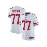 Youth Nike San Francisco 49ers #77 Trent Brown Vapor Untouchable Limited White NFL Jersey