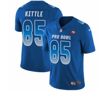 Youth Nike San Francisco 49ers #85 George Kittle Limited Royal Blue NFC 2019 Pro Bowl NFL Jersey