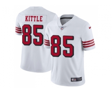 Youth Nike San Francisco 49ers #85 George Kittle White Rush Stitched NFL Vapor Untouchable Limited Jersey