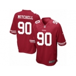 Youth Nike San Francisco 49ers #90 Earl Mitchell Game Red Team Color NFL Jersey