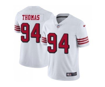 Youth Nike San Francisco 49ers #94 Solomon Thomas White Rush Stitched NFL Vapor Untouchable Limited Jersey