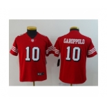 Youth San Francisco 49ers #10 Jimmy Garoppolo Limited Red Rush Vapor Untouchable Football Jerseys