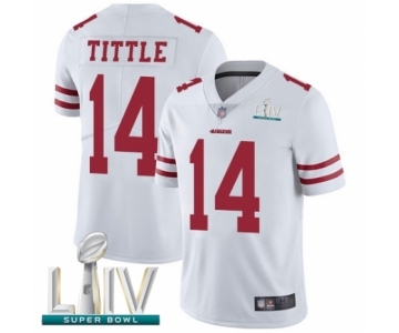 Youth San Francisco 49ers #14 Y.A. Tittle White Vapor Untouchable Limited Player Super Bowl LIV Bound Football Jersey