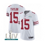 Youth San Francisco 49ers #15 Trent Taylor White Vapor Untouchable Limited Player Super Bowl LIV Bound Football Jersey