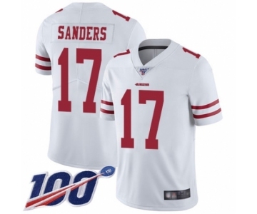 Youth San Francisco 49ers #17 Emmanuel Sanders White Vapor Untouchable Limited Player 100th Season Football Jersey