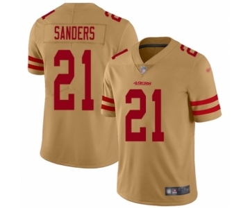 Youth San Francisco 49ers #21 Deion Sanders Limited Gold Inverted Legend Football Jersey