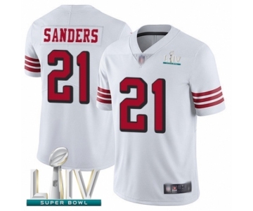 Youth San Francisco 49ers #21 Deion Sanders Limited White Rush Vapor Untouchable Super Bowl LIV Bound Football Jersey