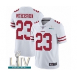 Youth San Francisco 49ers #23 Ahkello Witherspoon White Vapor Untouchable Limited Player Super Bowl LIV Bound Football Jersey