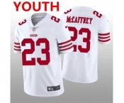 Youth San Francisco 49ers #23 Christian McCaffrey White 2022 Vapor Untouchable Stitched Jersey