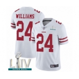 Youth San Francisco 49ers #24 K'Waun Williams White Vapor Untouchable Limited Player Super Bowl LIV Bound Football Jersey