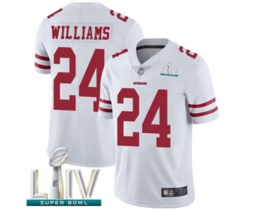 Youth San Francisco 49ers #24 K'Waun Williams White Vapor Untouchable Limited Player Super Bowl LIV Bound Football Jersey