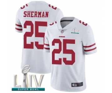 Youth San Francisco 49ers #25 Richard Sherman White Vapor Untouchable Limited Player Super Bowl LIV Bound Football Jersey