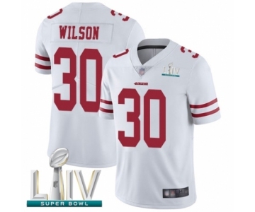 Youth San Francisco 49ers #30 Jeff Wilson White Vapor Untouchable Limited Player Super Bowl LIV Bound Football Jersey