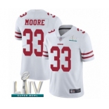 Youth San Francisco 49ers #33 Tarvarius Moore White Vapor Untouchable Limited Player Super Bowl LIV Bound Football Jersey