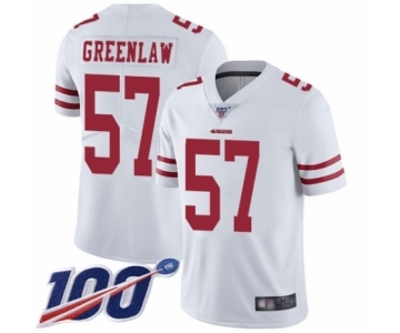 Youth San Francisco 49ers #57 Dre Greenlaw White Vapor Untouchable Limited Player 100th Season Football Jersey