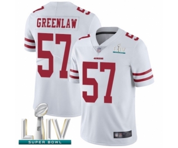 Youth San Francisco 49ers #57 Dre Greenlaw White Vapor Untouchable Limited Player Super Bowl LIV Bound Football Jersey