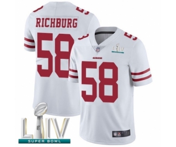 Youth San Francisco 49ers #58 Weston Richburg White Vapor Untouchable Limited Player Super Bowl LIV Bound Football Jersey