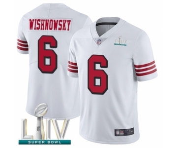 Youth San Francisco 49ers #6 Mitch Wishnowsky Limited White Rush Vapor Untouchable Super Bowl LIV Bound Football Jersey