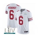 Youth San Francisco 49ers #6 Mitch Wishnowsky White Vapor Untouchable Limited Player Super Bowl LIV Bound Football Jersey