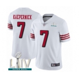 Youth San Francisco 49ers #7 Colin Kaepernick Limited White Rush Vapor Untouchable Super Bowl LIV Bound Football Jersey