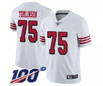 Youth San Francisco 49ers #75 Laken Tomlinson Limited White Rush Vapor Untouchable 100th Season Football Jersey