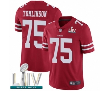 Youth San Francisco 49ers #75 Laken Tomlinson Red Team Color Vapor Untouchable Limited Player Super Bowl LIV Bound Football Jersey