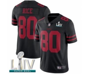 Youth San Francisco 49ers #80 Jerry Rice Black Vapor Untouchable Limited Player Super Bowl LIV Bound Football Jersey