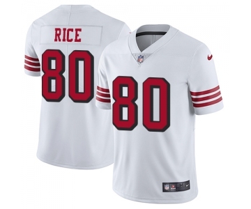 Youth San Francisco 49ers #80 Jerry Rice Limited White Rush Vapor Untouchable Football Jersey