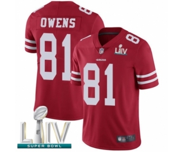 Youth San Francisco 49ers #81 Terrell Owens Red Team Color Vapor Untouchable Limited Player Super Bowl LIV Bound Football Jersey