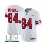 Youth San Francisco 49ers #84 Kendrick Bourne Limited White Rush Vapor Untouchable Super Bowl LIV Bound Football Jersey