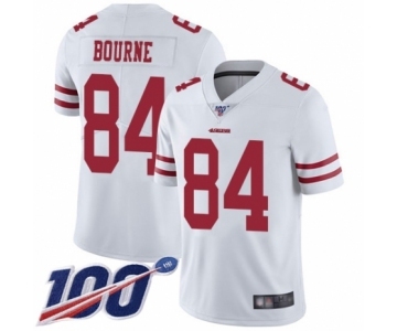 Youth San Francisco 49ers #84 Kendrick Bourne White Vapor Untouchable Limited Player 100th Season Football Jersey