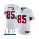 Youth San Francisco 49ers #85 George Kittle Limited White Rush Vapor Untouchable Super Bowl LIV Bound Football Jersey