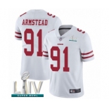 Youth San Francisco 49ers #91 Arik Armstead White Vapor Untouchable Limited Player Super Bowl LIV Bound Football Jersey