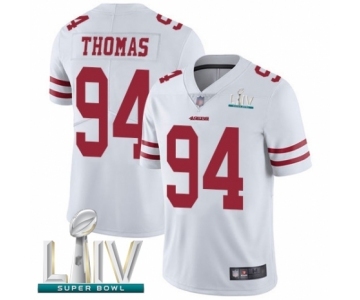 Youth San Francisco 49ers #94 Solomon Thomas White Vapor Untouchable Limited Player Super Bowl LIV Bound Football Jersey