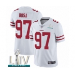 Youth San Francisco 49ers #97 Nick Bosa White Vapor Untouchable Limited Player Super Bowl LIV Bound Football Jersey