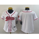 Youth San Francisco 49ers Blank White With Patch Cool Base Stitched Baseball Jersey