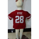 nike kids jerseys san francisco 49ers #28 hyde red[nike]